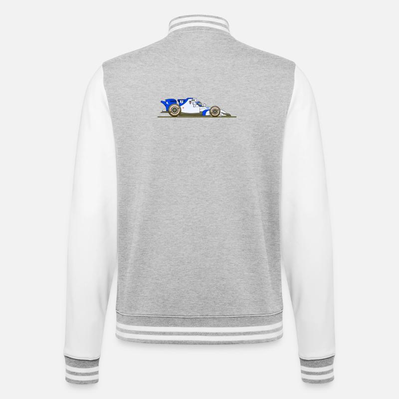 Voiture, course, voitures de course, Racing - Veste Teddy - gris chiné / blanc