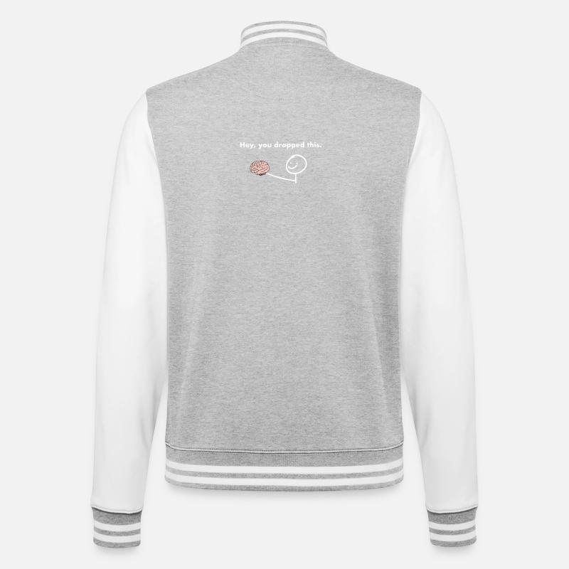 Hey you dropped this - College Sweat Jacket - heather grey/white