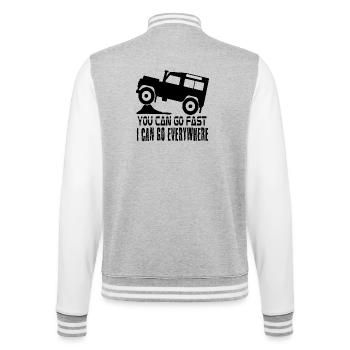 defender Landy Anywhere - College Sweat Jacket - heather grey/white - Back - Marisol (170cm)
