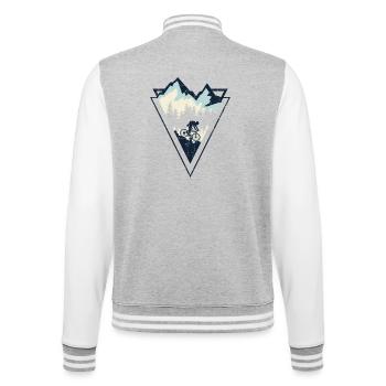 Alpine MTB Crest - College-Sweatjacke - Grau meliert/Weiß - Hinten - Marisol (170cm)