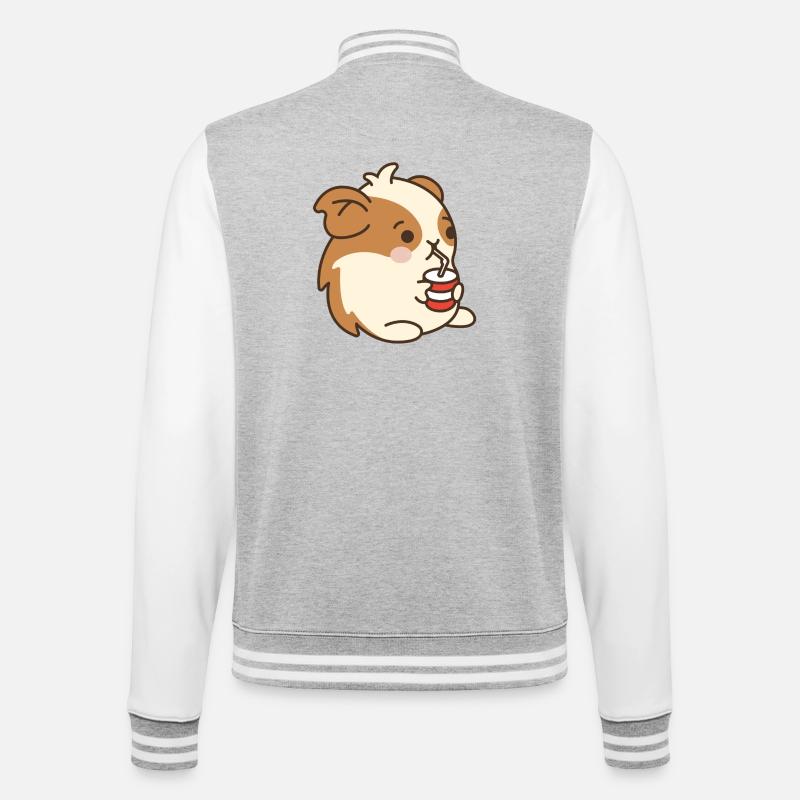 Hamster - College Sweat Jacket - heather grey/white