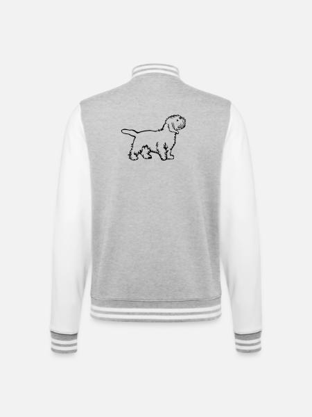 Petit Basset Griffon Vendéen - College Sweat Jacket - heather grey/white