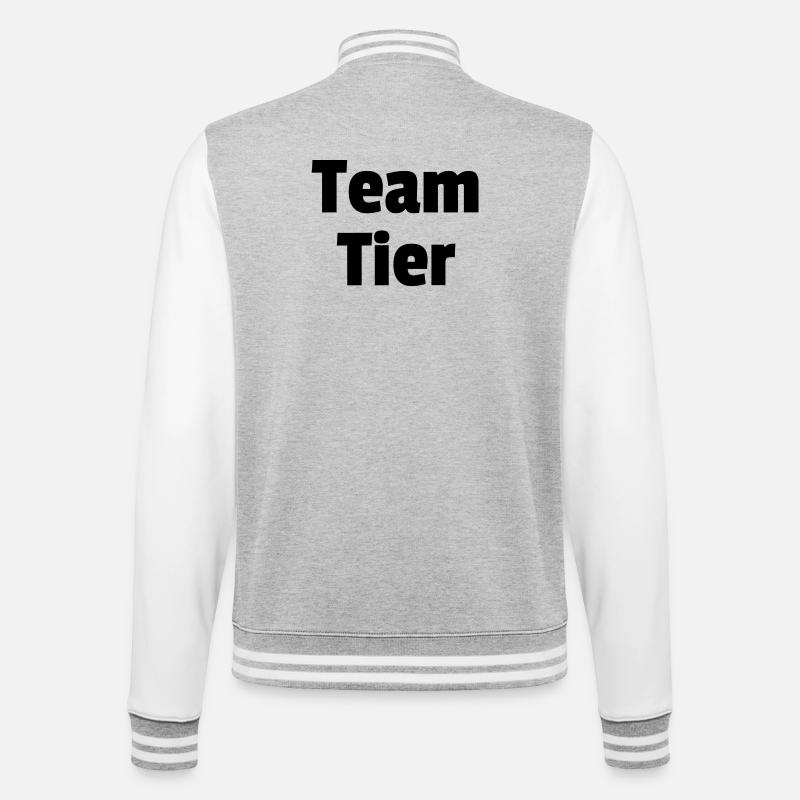 Team Tier - College Sweat Jacket - heather grey/white
