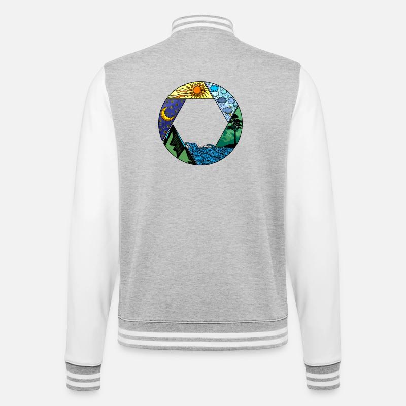Mutter Natur Baum Umwelt - College-Sweatjacke - Grau meliert/Weiß