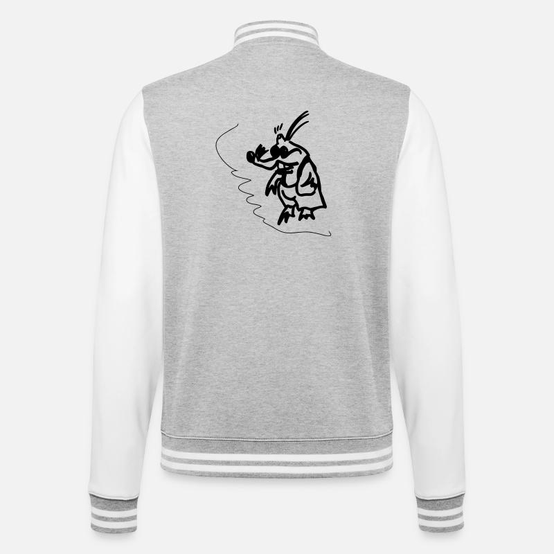 mole - College Sweat Jacket - heather grey/white