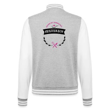 koch sternekoch individualisierbar geschenk bester - College-Sweatjacke - Grau meliert/Weiß - Hinten - Marisol (170cm)
