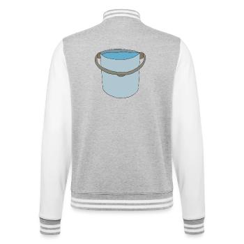 seau d’eau peint à la main seau - Veste Teddy - gris chiné / blanc - Dos - Marisol (170cm)