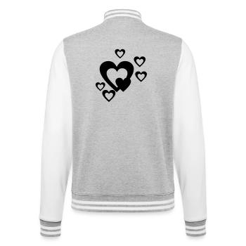 cœur - Veste Teddy - gris chiné / blanc - Dos - Marisol (170cm)