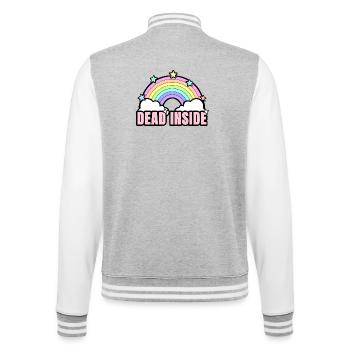 Dead Inside Rainbow - Veste Teddy - gris chiné / blanc - Dos - Marisol (170cm)