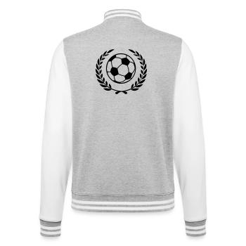 Sieger Fußball - College-Sweatjacke - Grau meliert/Weiß - Hinten - Marisol (170cm)