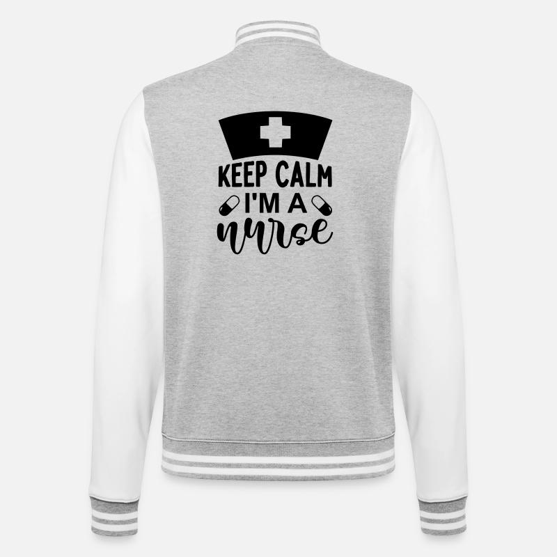 Keep calm im a nurse - Veste Teddy - gris chiné / blanc