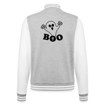 Spuk Boo - College-Sweatjacke - Grau meliert/Weiß - Hinten - Marisol (170cm)