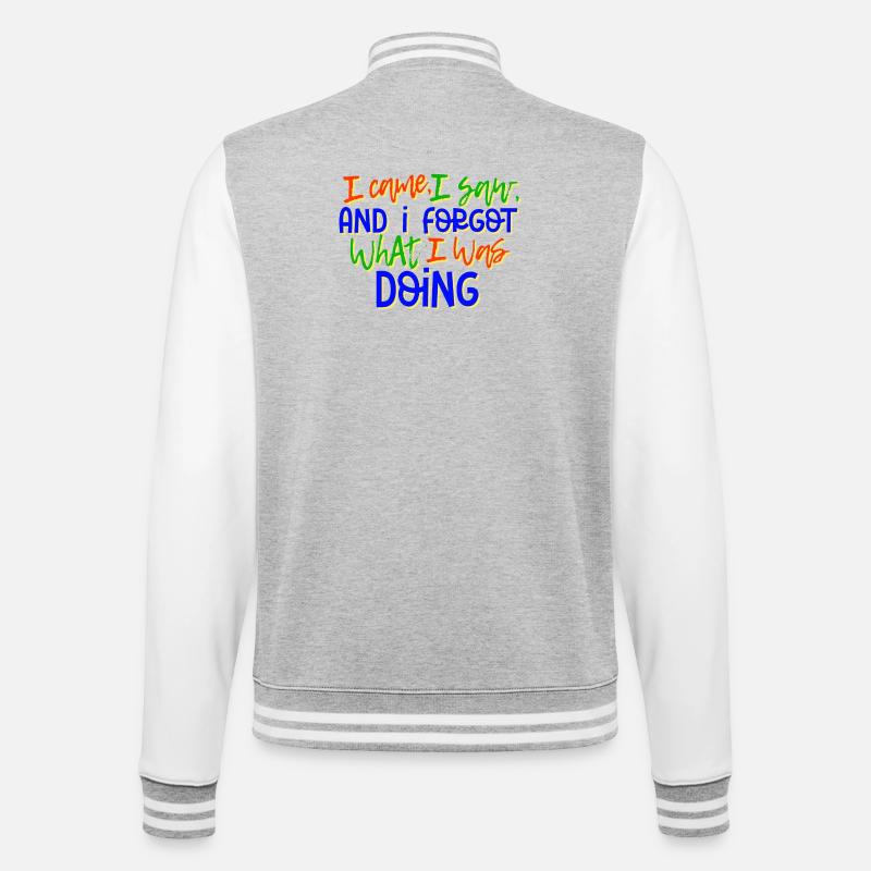 Humorvoll Statement Spruch Sprüche - College-Sweatjacke - Grau meliert/Weiß