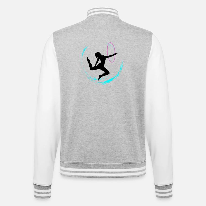 Rhythmic Gymnastics - College Sweat Jacket - heather grey/white