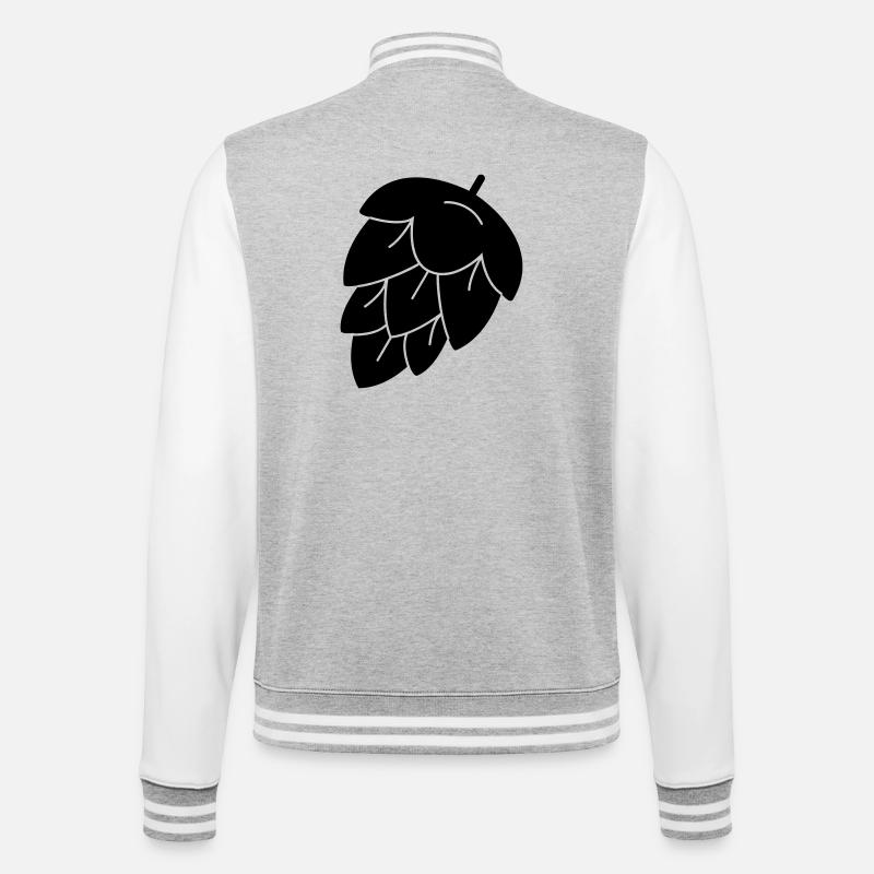 houblon pour la bière - Veste Teddy - gris chiné / blanc