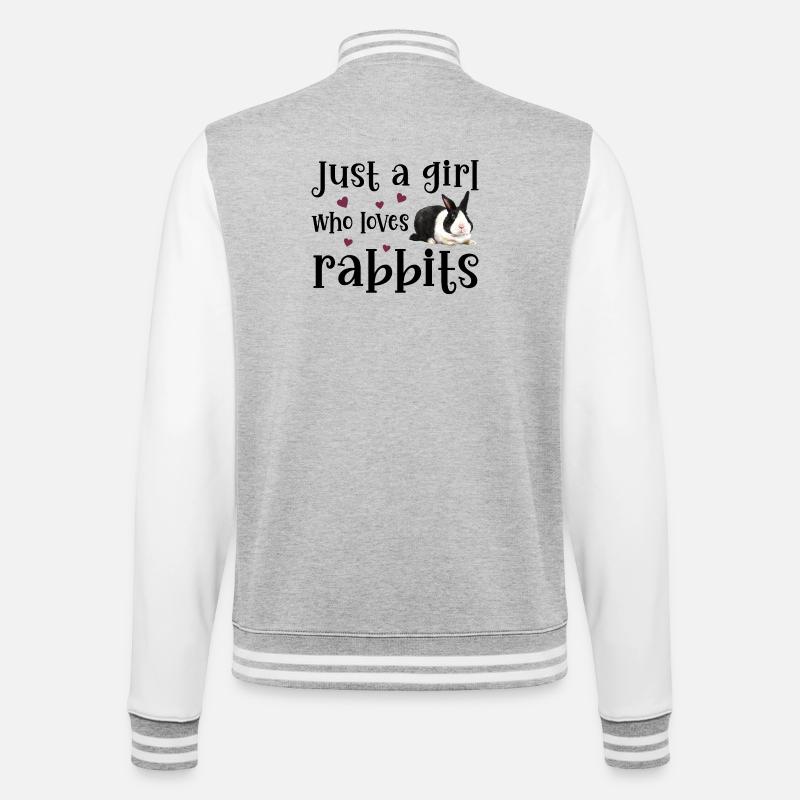 Rabbit Rabbit - College Sweat Jacket - heather grey/white