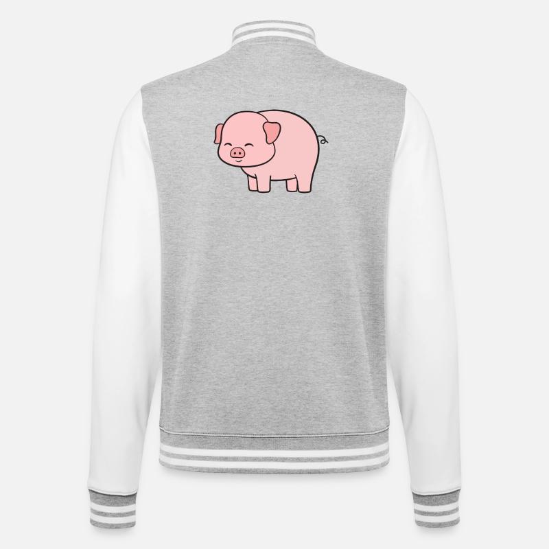 Cochons Cochons - Veste Teddy - gris chiné / blanc