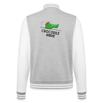Crocodile Andie - College-Sweatjacke - Grau meliert/Weiß - Hinten - Marisol (170cm)
