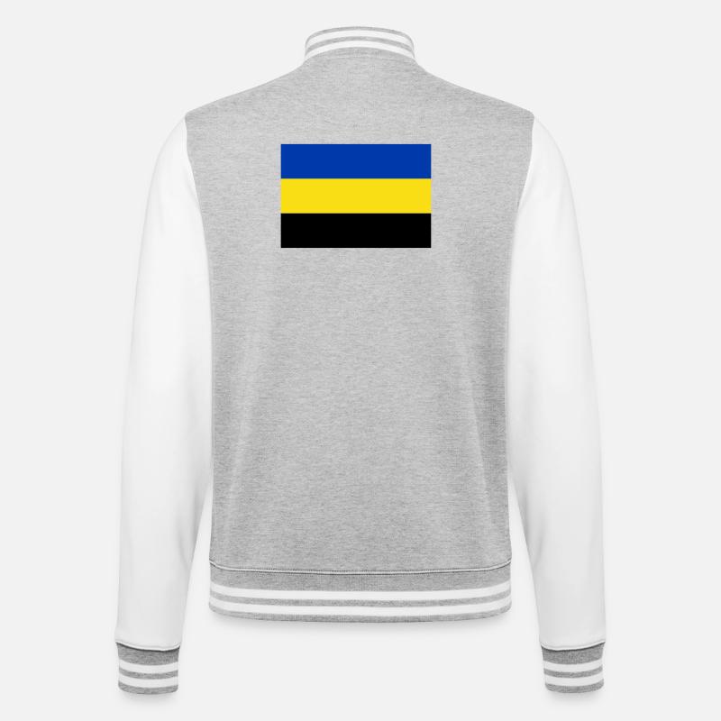 Drapeau de la Gueldre - Veste Teddy - gris chiné / blanc