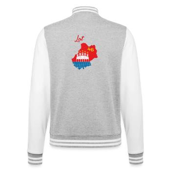 Los - College-Sweatjacke - Grau meliert/Weiß - Hinten - Marisol (170cm)