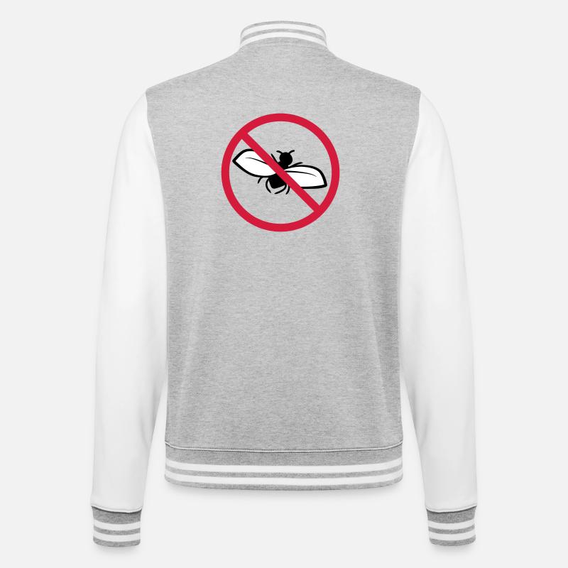 Fly Forbidden Shield - College Sweat Jacket - heather grey/white