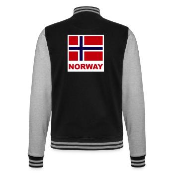 Norvège Norvège Drapeau - Veste Teddy - noir/gris chiné - Dos - Marisol (170cm)