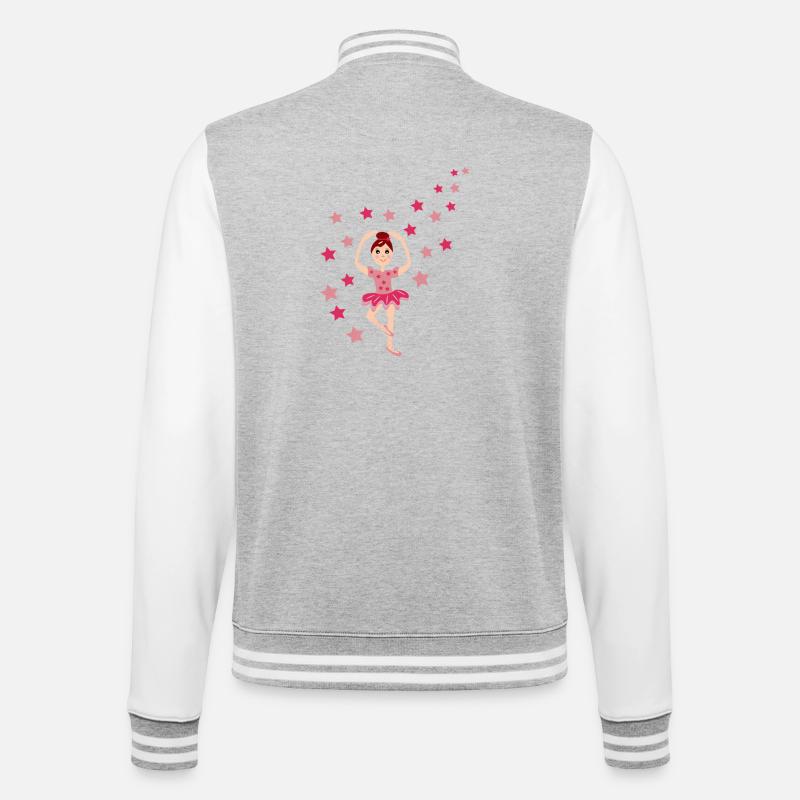 Classical dancer - College Sweat Jacket - heather grey/white