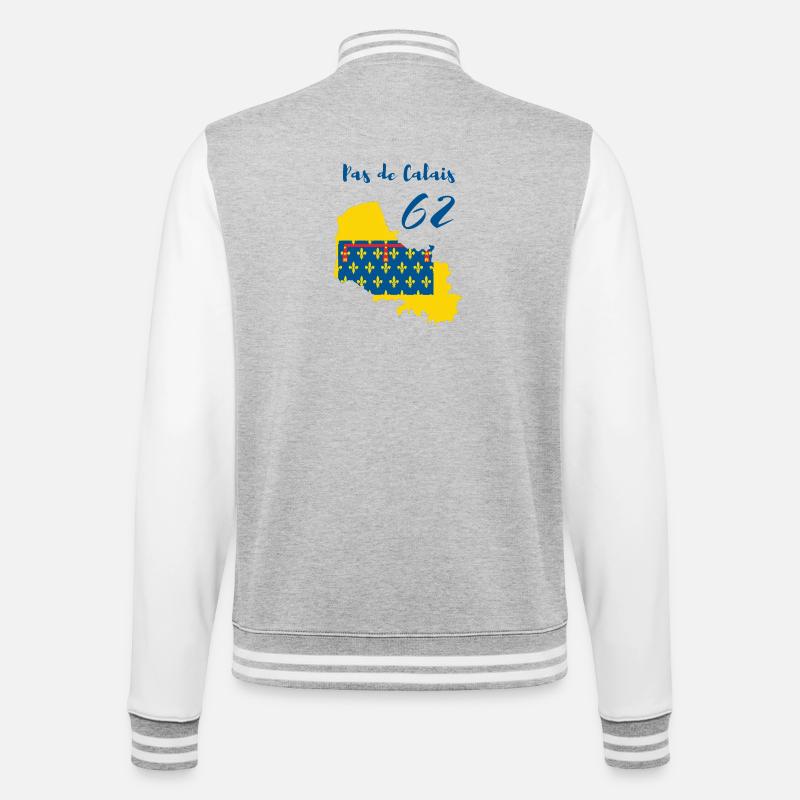 Pas de calais - Veste Teddy - gris chiné / blanc