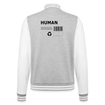 Humain - Veste Teddy - gris chiné / blanc - Dos - Marisol (170cm)