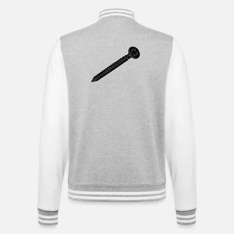 Vis pour bouchon - Veste Teddy - gris chiné / blanc