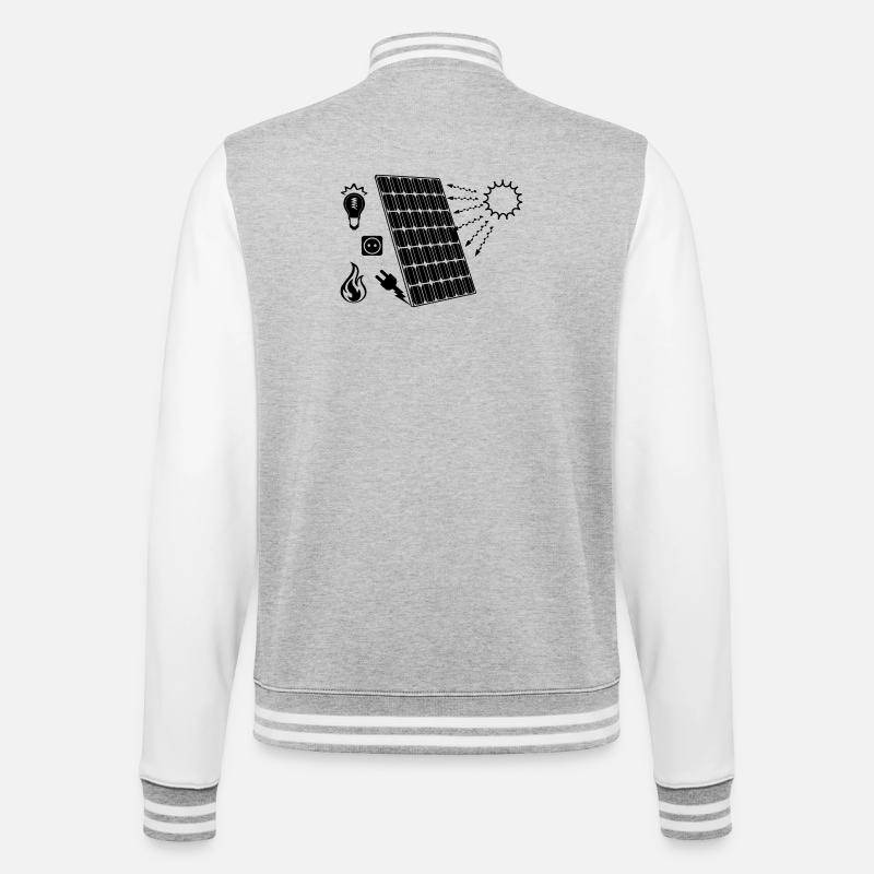 Panneau solaire à énergie solaire - Veste Teddy - gris chiné / blanc