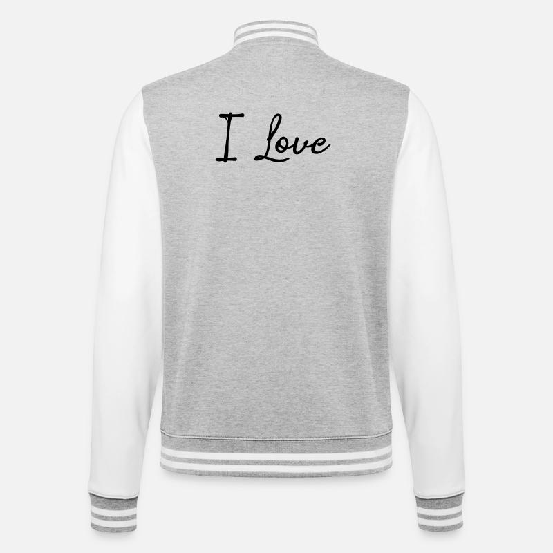 Liberté d’expression Paix Amour Déclaration Émotions - Veste Teddy - gris chiné / blanc
