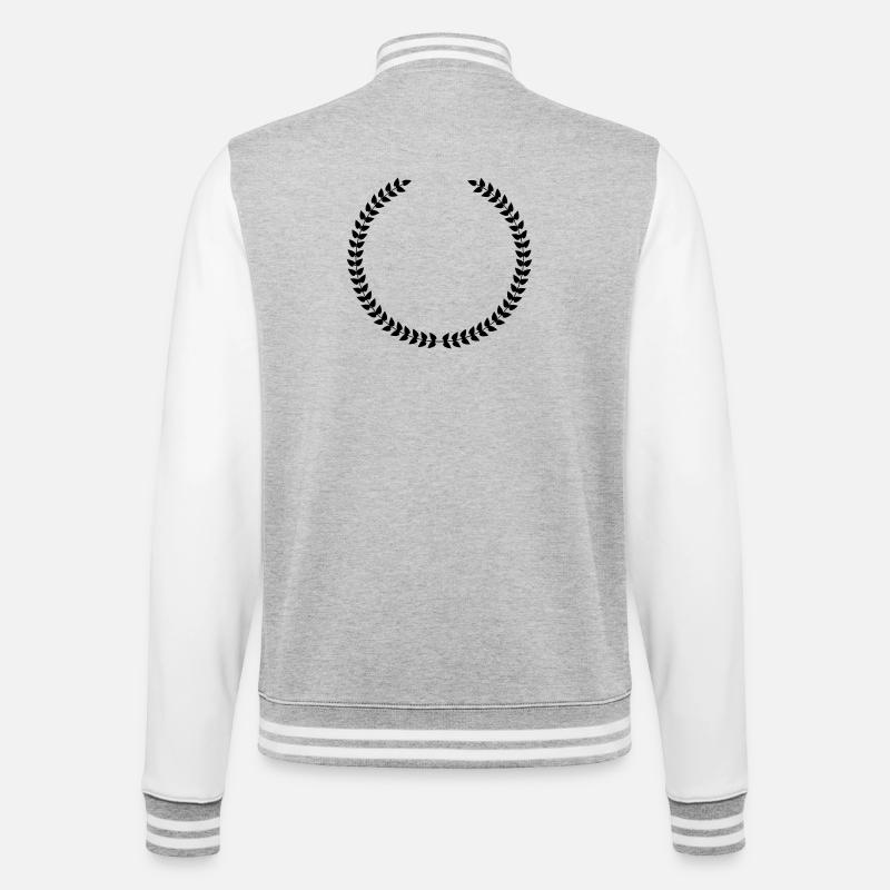 Couronne de laurier - Veste Teddy - gris chiné / blanc