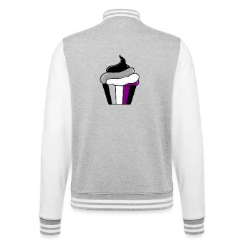 Ace Pride cupcake - College Sweat Jacket - heather grey/white - Back - Marisol (170cm)