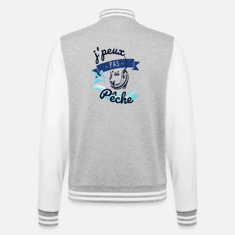 J'peux pas j'ai pêche - Veste Teddy - gris chiné / blanc