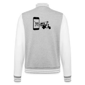 Achats en ligne et livraison scooter - Veste Teddy - gris chiné / blanc - Dos - Marisol (170cm)