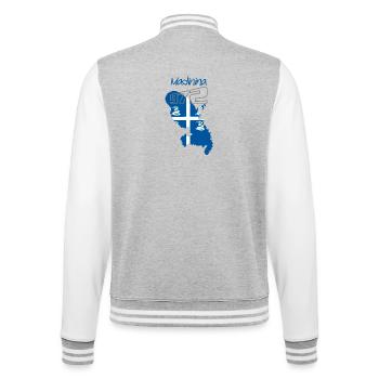 Martinique - College-Sweatjacke - Grau meliert/Weiß - Hinten - Marisol (170cm)