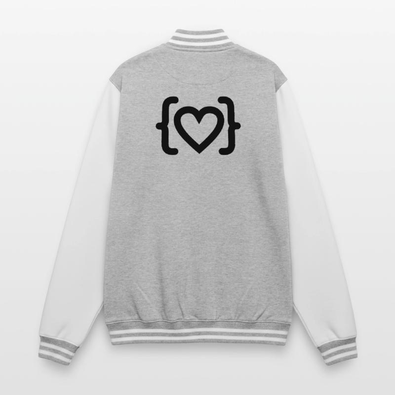 Herz des Programmierer-Code-Logos College-Sweatjacke