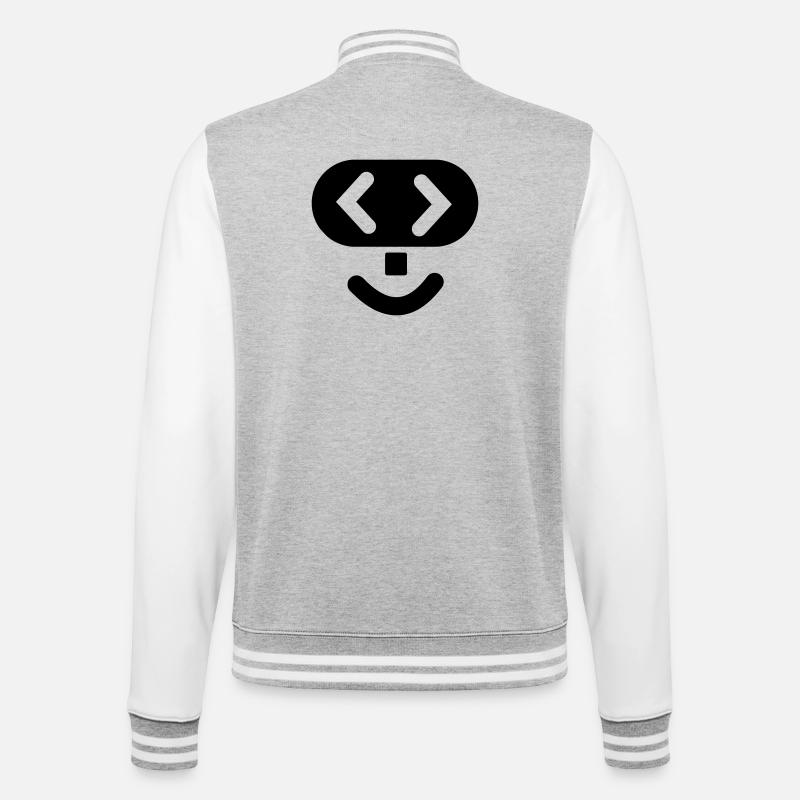 Hacker logo 2 - College Sweat Jacket - heather grey/white