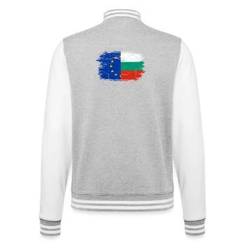 Flag Fusion EU Pinceau bulgare - Veste Teddy - gris chiné / blanc - Dos - Marisol (170cm)