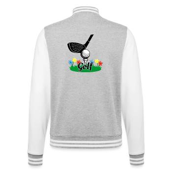 Golf stick - College Sweat Jacket - heather grey/white - Back - Marisol (170cm)