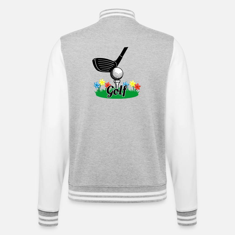 Bâton de golf - Veste Teddy - gris chiné / blanc