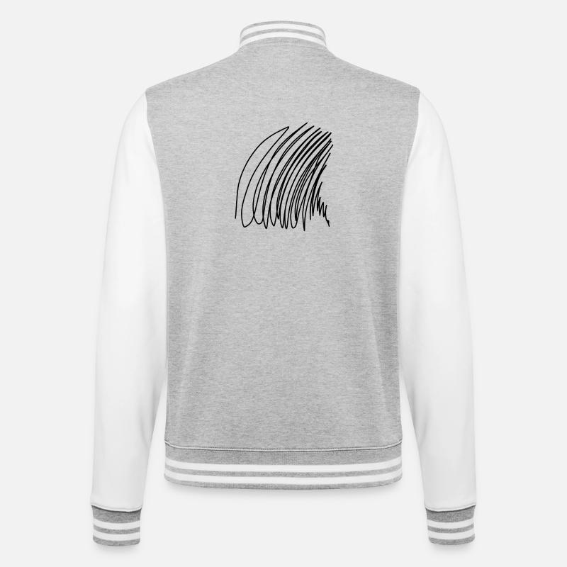 Abstract art doodle - College Sweat Jacket - heather grey/white