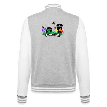 Honey greenhouses and flowers - College Sweat Jacket - heather grey/white - Back - Marisol (170cm)
