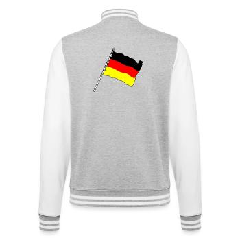 Drapeau Allemagne - Veste Teddy - gris chiné / blanc - Dos - Marisol (170cm)