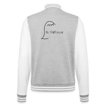 Être différent des autres - Veste Teddy - gris chiné / blanc - Dos - Marisol (170cm)