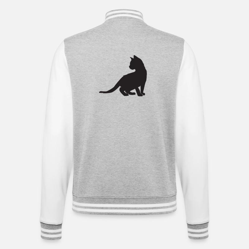 Kitten design - College Sweat Jacket - heather grey/white
