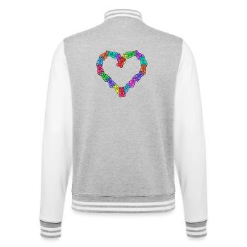 Süßigkeiten Nachspeise Lecker Naschen Süß - College-Sweatjacke - Grau meliert/Weiß - Hinten - Marisol (170cm)