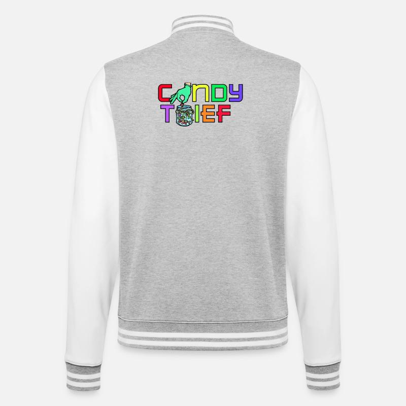 Sweet Candy Candy Dessert Statement - College Sweat Jacket - heather grey/white