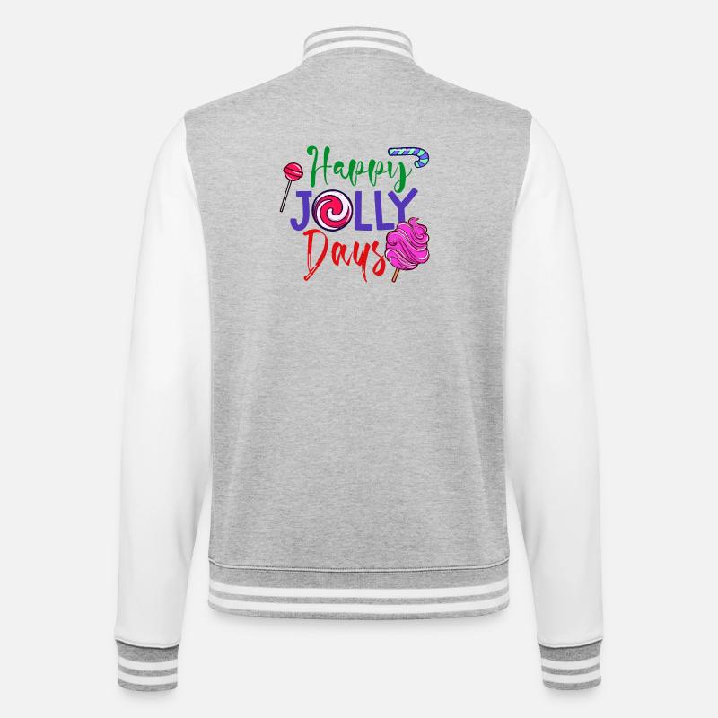 Sweets Statement Candy Snacking Delicious - College Sweat Jacket - heather grey/white